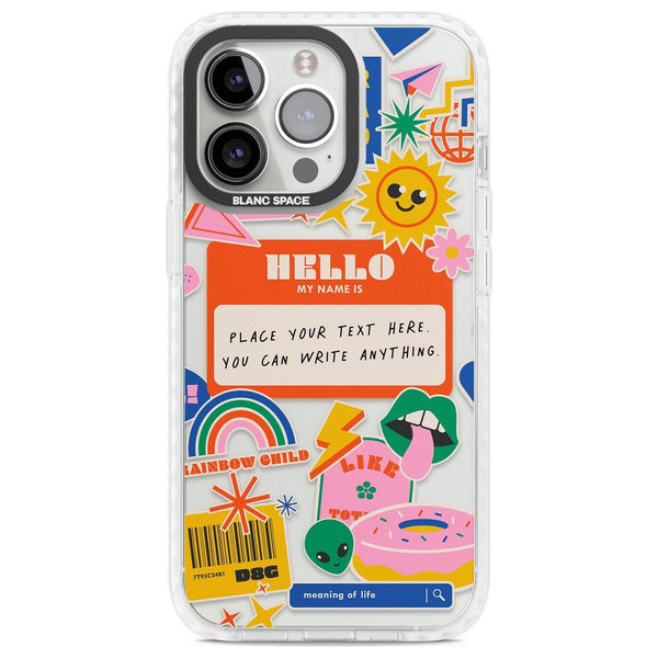 Personalised Retro Nametag Sticker