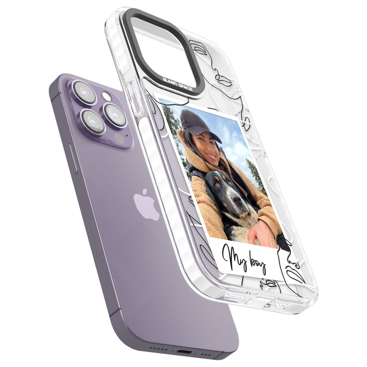 Personalised Snake Instant PhotoPhone Case for iPhone 14 Pro