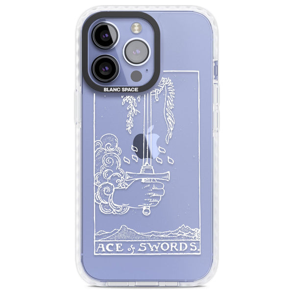 Personalised Ace Of Swords Tarot Card (White)