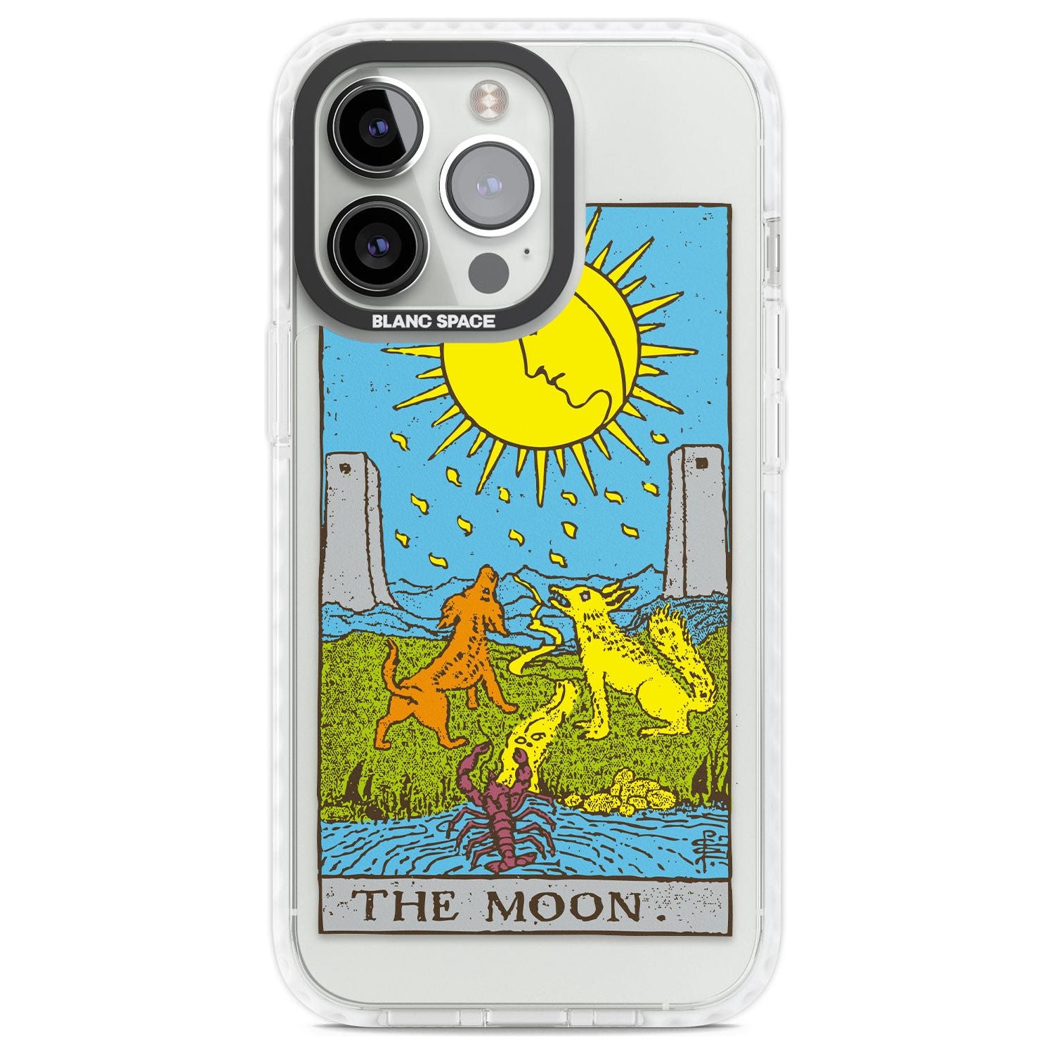 Personalised The Moon Tarot Card - Colour Custom Phone Case iPhone 13 Pro / Impact Case,iPhone 14 Pro / Impact Case,iPhone 15 Pro Max / Impact Case,iPhone 15 Pro / Impact Case Blanc Space