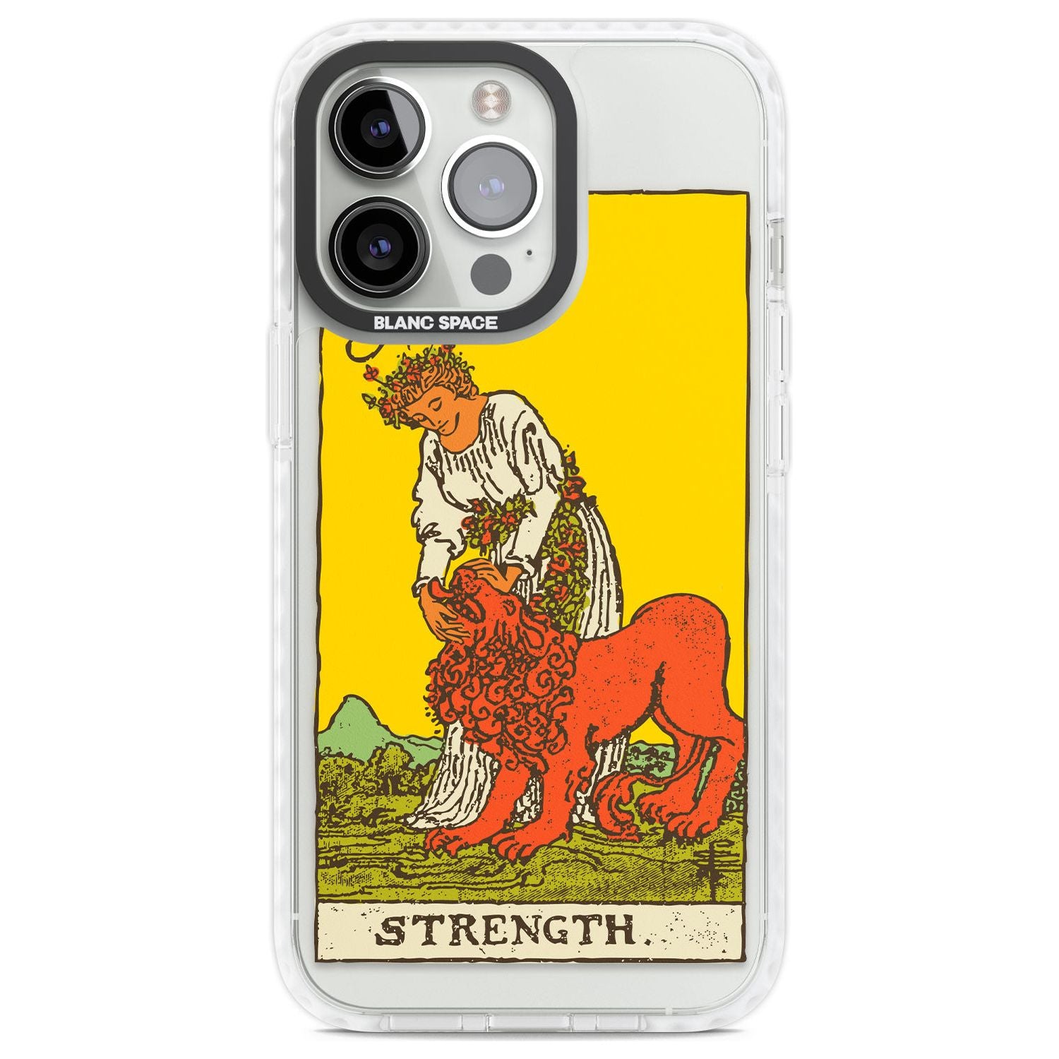 Personalised Strength Tarot Card - Colour Custom Phone Case iPhone 13 Pro / Impact Case,iPhone 14 Pro / Impact Case,iPhone 15 Pro Max / Impact Case,iPhone 15 Pro / Impact Case Blanc Space