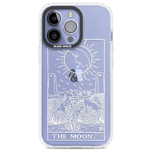 Personalised The Moon Tarot Card - White Transparent Custom Phone Case iPhone 13 Pro / Impact Case,iPhone 14 Pro / Impact Case,iPhone 15 Pro Max / Impact Case,iPhone 15 Pro / Impact Case Blanc Space