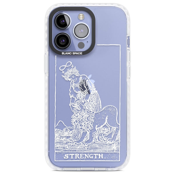 Personalised Strength Tarot Card (White)