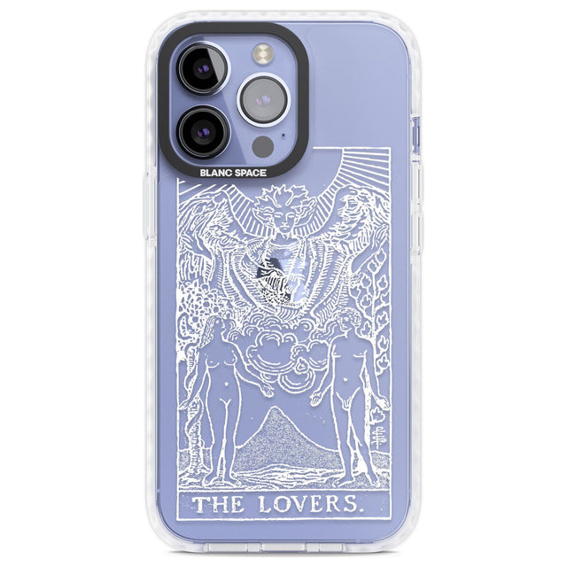 Personalised The Lovers Tarot Card - White Transparent Custom Phone Case iPhone 13 Pro / Impact Case,iPhone 14 Pro / Impact Case,iPhone 15 Pro Max / Impact Case,iPhone 15 Pro / Impact Case Blanc Space
