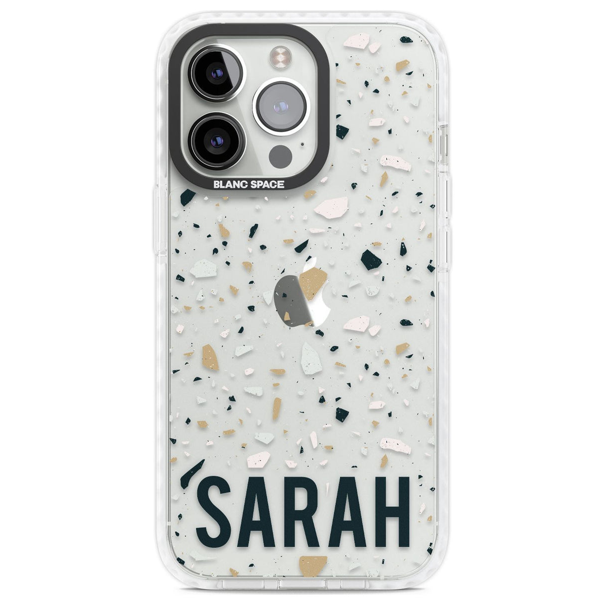 Personalised Terrazzo - Blue, Pink, Brown Custom Phone Case iPhone 13 Pro / Impact Case,iPhone 14 Pro / Impact Case,iPhone 15 Pro Max / Impact Case,iPhone 15 Pro / Impact Case Blanc Space