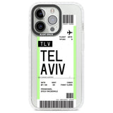 Personalised Tel Aviv Boarding Pass Custom Phone Case iPhone 13 Pro / Impact Case,iPhone 14 Pro / Impact Case,iPhone 15 Pro Max / Impact Case,iPhone 15 Pro / Impact Case Blanc Space