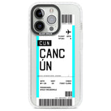 Personalised Cancún Boarding Pass Custom Phone Case iPhone 13 Pro / Impact Case,iPhone 14 Pro / Impact Case,iPhone 15 Pro Max / Impact Case,iPhone 15 Pro / Impact Case Blanc Space