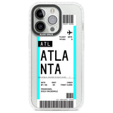 Personalised Atlanta Boarding Pass Custom Phone Case iPhone 13 Pro / Impact Case,iPhone 14 Pro / Impact Case,iPhone 15 Pro Max / Impact Case,iPhone 15 Pro / Impact Case Blanc Space