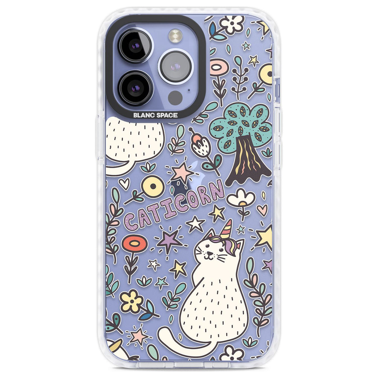 Caticorn pattern Phone Case iPhone 13 Pro / Impact Case,iPhone 14 Pro / Impact Case,iPhone 15 Pro / Impact Case,iPhone 15 Pro Max / Impact Case Blanc Space