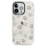 Paw Prints Phone Case iPhone 13 Pro / Impact Case,iPhone 14 Pro / Impact Case,iPhone 15 Pro / Impact Case,iPhone 15 Pro Max / Impact Case Blanc Space