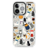 Cartoon Cat Collage Phone Case iPhone 13 Pro / Impact Case,iPhone 14 Pro / Impact Case,iPhone 15 Pro Max / Impact Case,iPhone 15 Pro / Impact Case Blanc Space