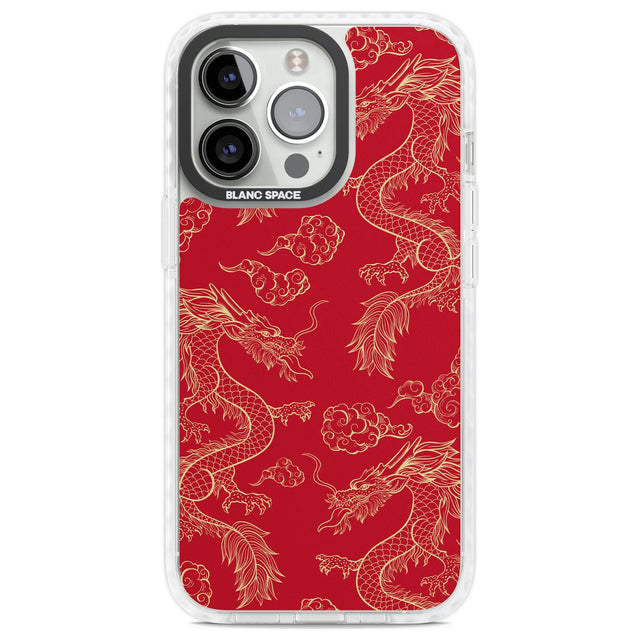 Red and Gold Dragon Pattern