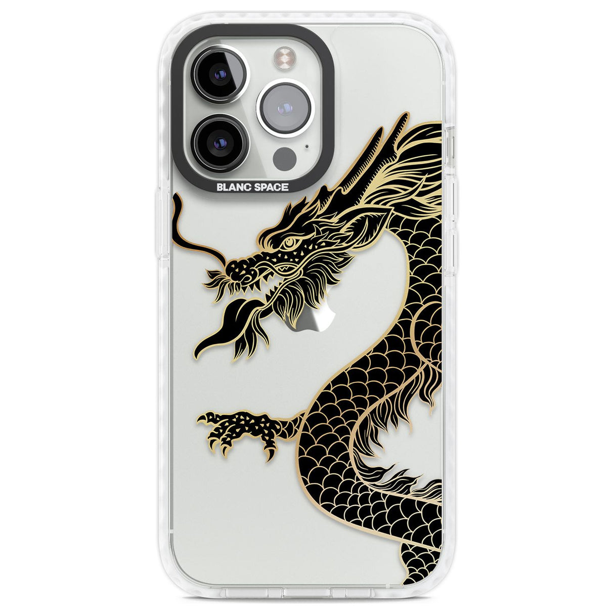 Large Black Dragon Phone Case iPhone 13 Pro / Impact Case,iPhone 14 Pro / Impact Case,iPhone 15 Pro Max / Impact Case,iPhone 15 Pro / Impact Case Blanc Space