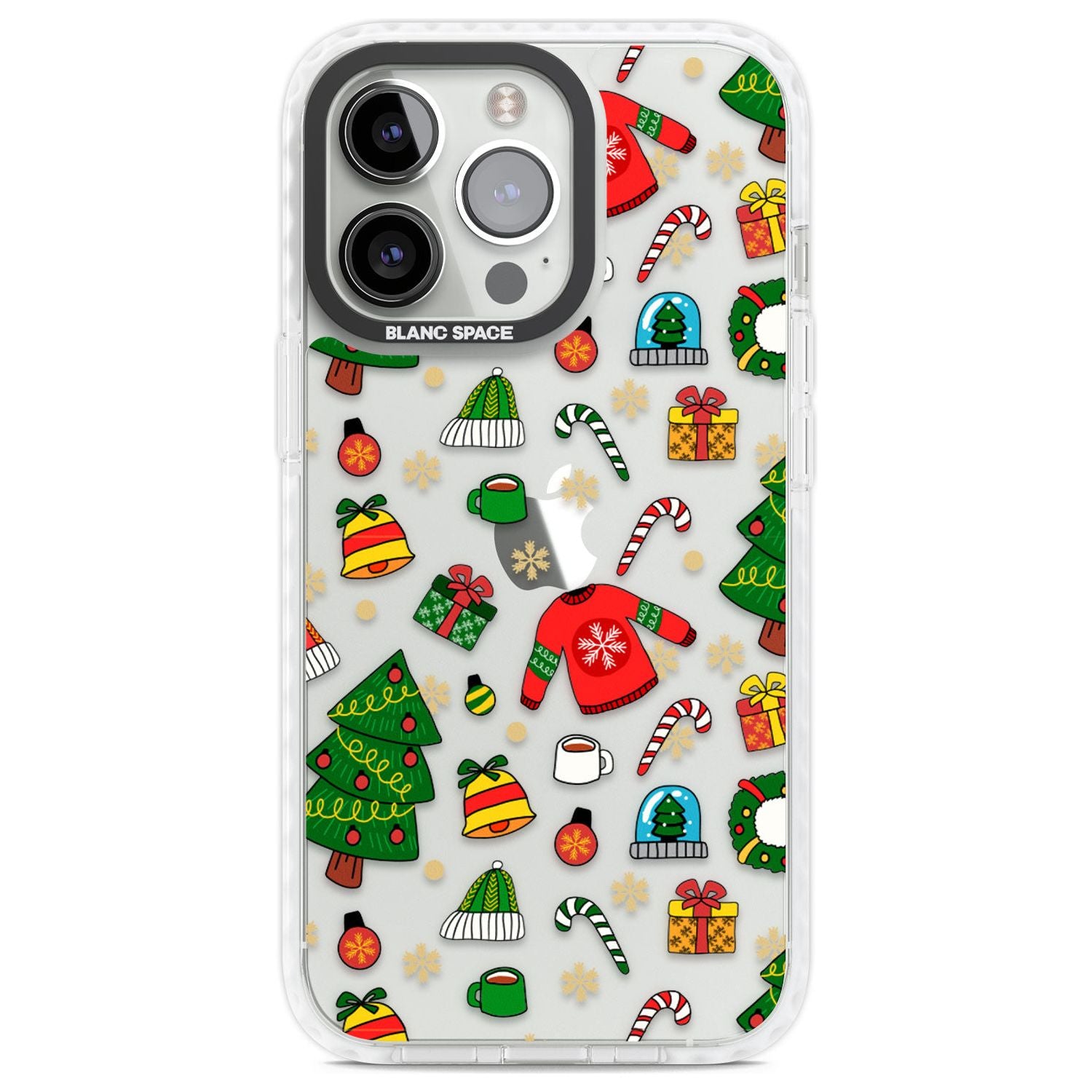 Christmas Mixture Pattern Phone Case iPhone 13 Pro / Impact Case,iPhone 14 Pro / Impact Case,iPhone 15 Pro Max / Impact Case,iPhone 15 Pro / Impact Case Blanc Space