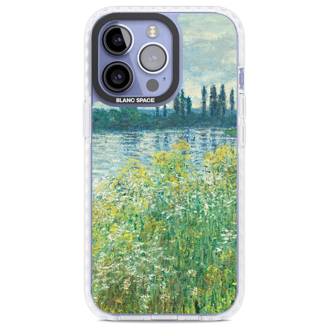 Banks of the Seine by Claude Monet Phone Case iPhone 13 Pro / Impact Case,iPhone 14 Pro / Impact Case,iPhone 15 Pro Max / Impact Case,iPhone 15 Pro / Impact Case Blanc Space