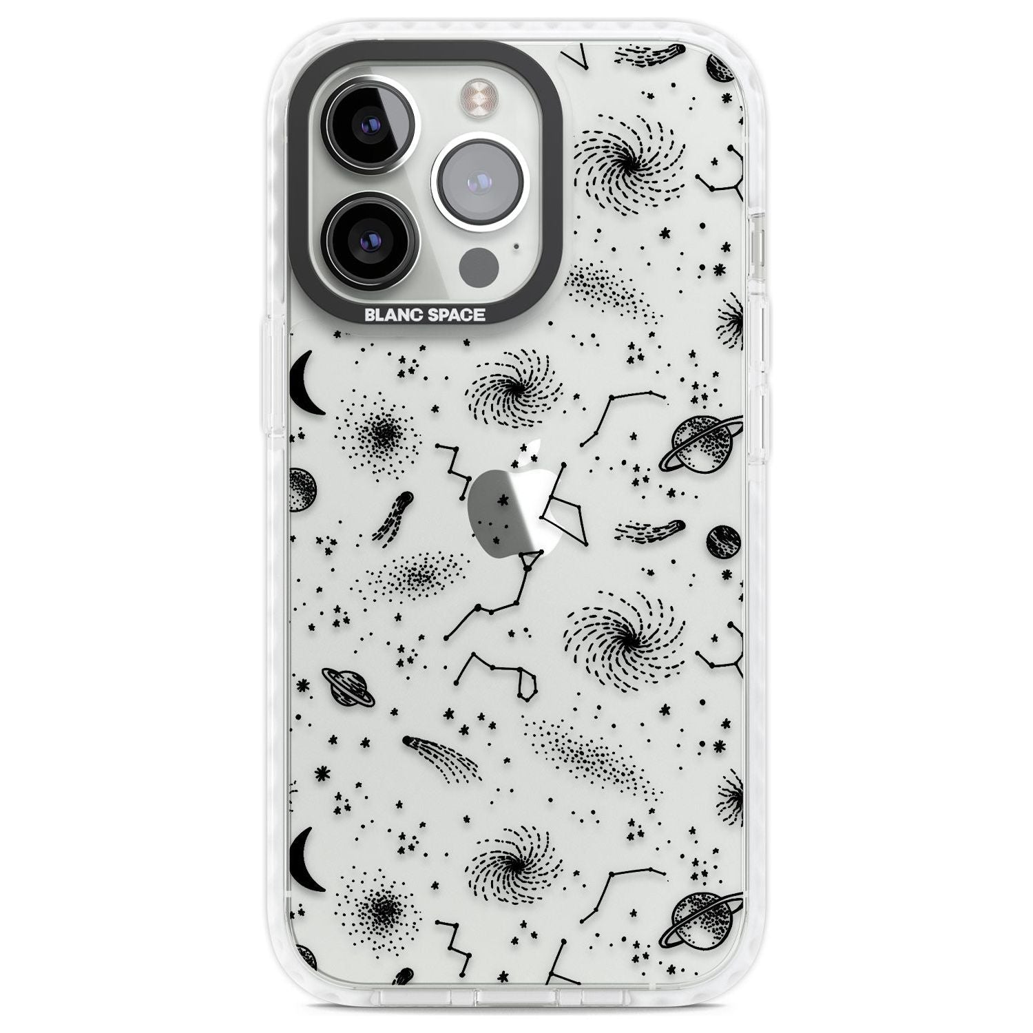 Mixed Galaxy Pattern Phone Case iPhone 13 Pro / Impact Case,iPhone 14 Pro / Impact Case,iPhone 15 Pro Max / Impact Case,iPhone 15 Pro / Impact Case Blanc Space