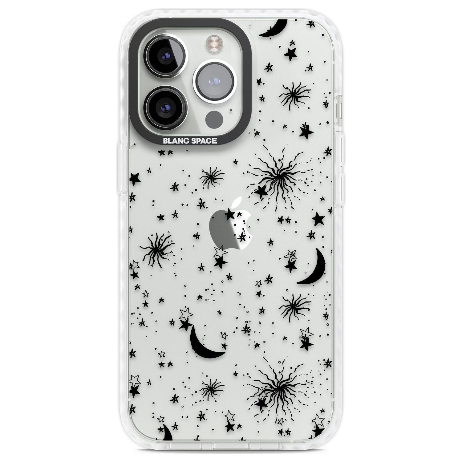 Moons & Stars Phone Case iPhone 13 Pro / Impact Case,iPhone 14 Pro / Impact Case,iPhone 15 Pro Max / Impact Case,iPhone 15 Pro / Impact Case Blanc Space
