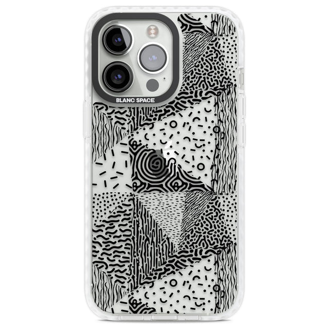 Pattern Mashup (Black) Phone Case iPhone 13 Pro / Impact Case,iPhone 14 Pro / Impact Case,iPhone 15 Pro Max / Impact Case,iPhone 15 Pro / Impact Case Blanc Space