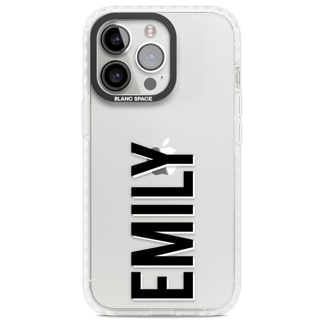 Personalised Clear Text  3A Custom Phone Case iPhone 13 Pro / Impact Case,iPhone 14 Pro / Impact Case,iPhone 15 Pro Max / Impact Case,iPhone 15 Pro / Impact Case Blanc Space
