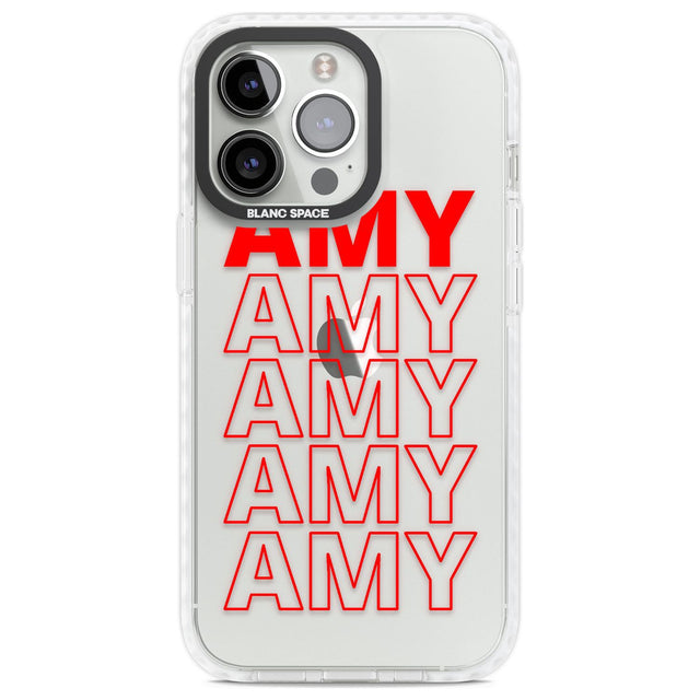 Personalised Clear Text  5B Custom Phone Case iPhone 13 Pro / Impact Case,iPhone 14 Pro / Impact Case,iPhone 15 Pro Max / Impact Case,iPhone 15 Pro / Impact Case Blanc Space