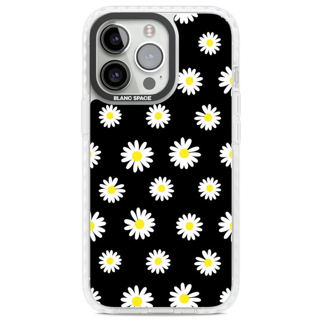 White Daisy Pattern (Black)