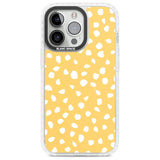 White on Yellow Dalmatian Polka Dot Spots