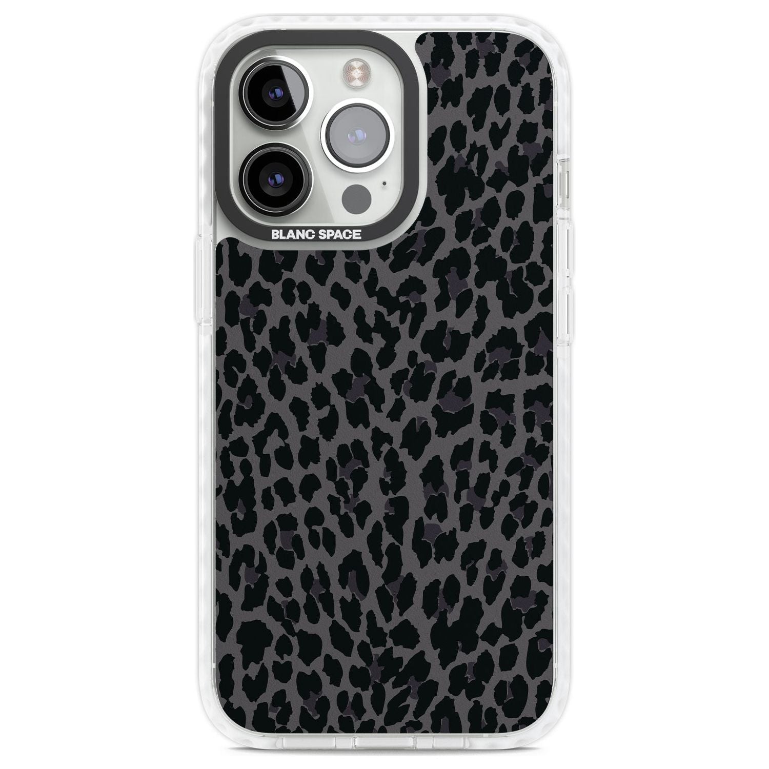 Dark Animal Print Pattern Small Leopard Phone Case iPhone 13 Pro / Impact Case,iPhone 14 Pro / Impact Case,iPhone 15 Pro Max / Impact Case,iPhone 15 Pro / Impact Case Blanc Space