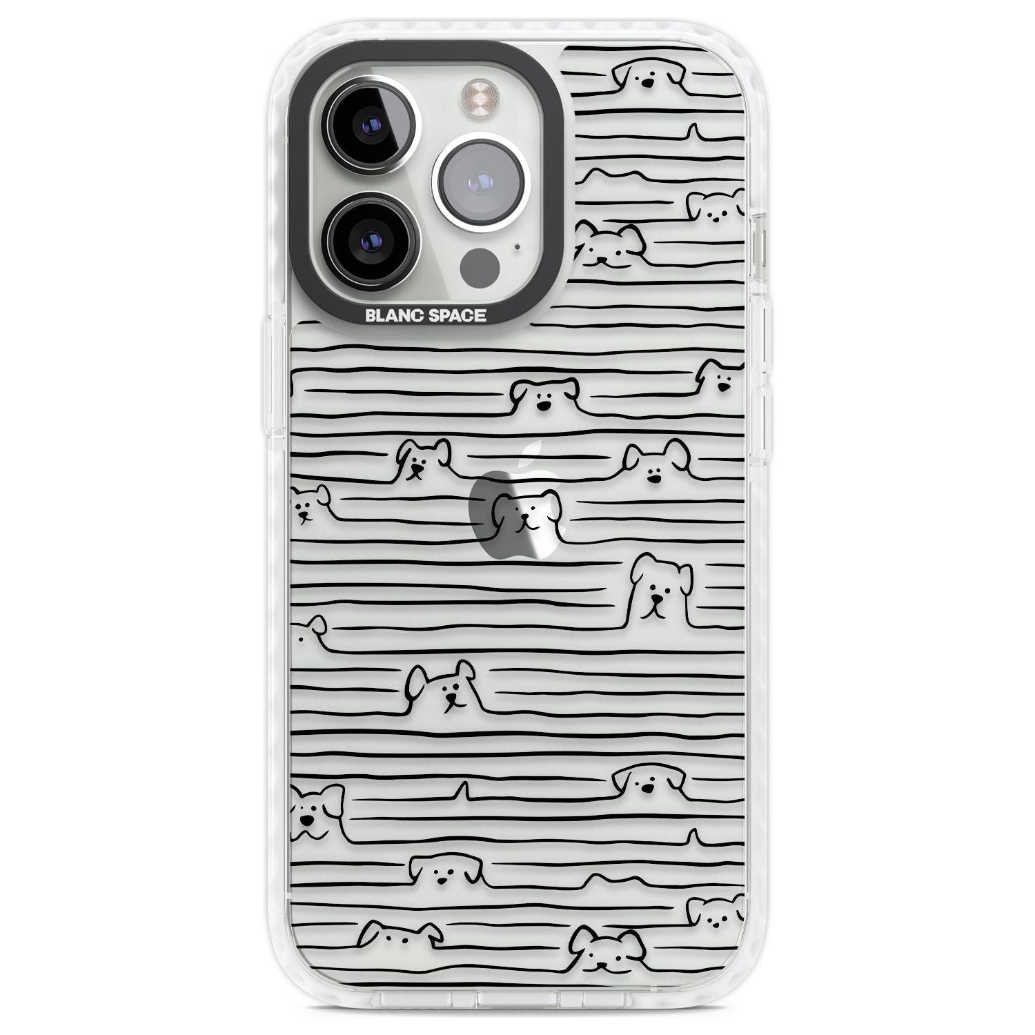 Dog Line Art - Black Phone Case iPhone 13 Pro / Impact Case,iPhone 14 Pro / Impact Case,iPhone 15 Pro Max / Impact Case,iPhone 15 Pro / Impact Case Blanc Space