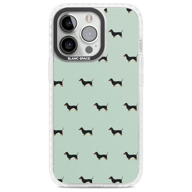 Dachshund Dog Pattern Phone Case iPhone 13 Pro / Impact Case,iPhone 14 Pro / Impact Case,iPhone 15 Pro Max / Impact Case,iPhone 15 Pro / Impact Case Blanc Space