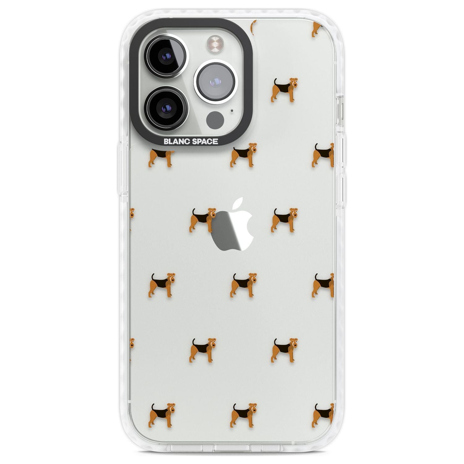 Airedale Terrier Dog Pattern Clear Phone Case iPhone 13 Pro / Impact Case,iPhone 14 Pro / Impact Case,iPhone 15 Pro Max / Impact Case,iPhone 15 Pro / Impact Case Blanc Space