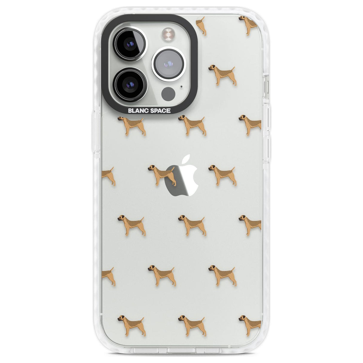 Border Terrier Dog Pattern Clear Phone Case iPhone 13 Pro / Impact Case,iPhone 14 Pro / Impact Case,iPhone 15 Pro Max / Impact Case,iPhone 15 Pro / Impact Case Blanc Space