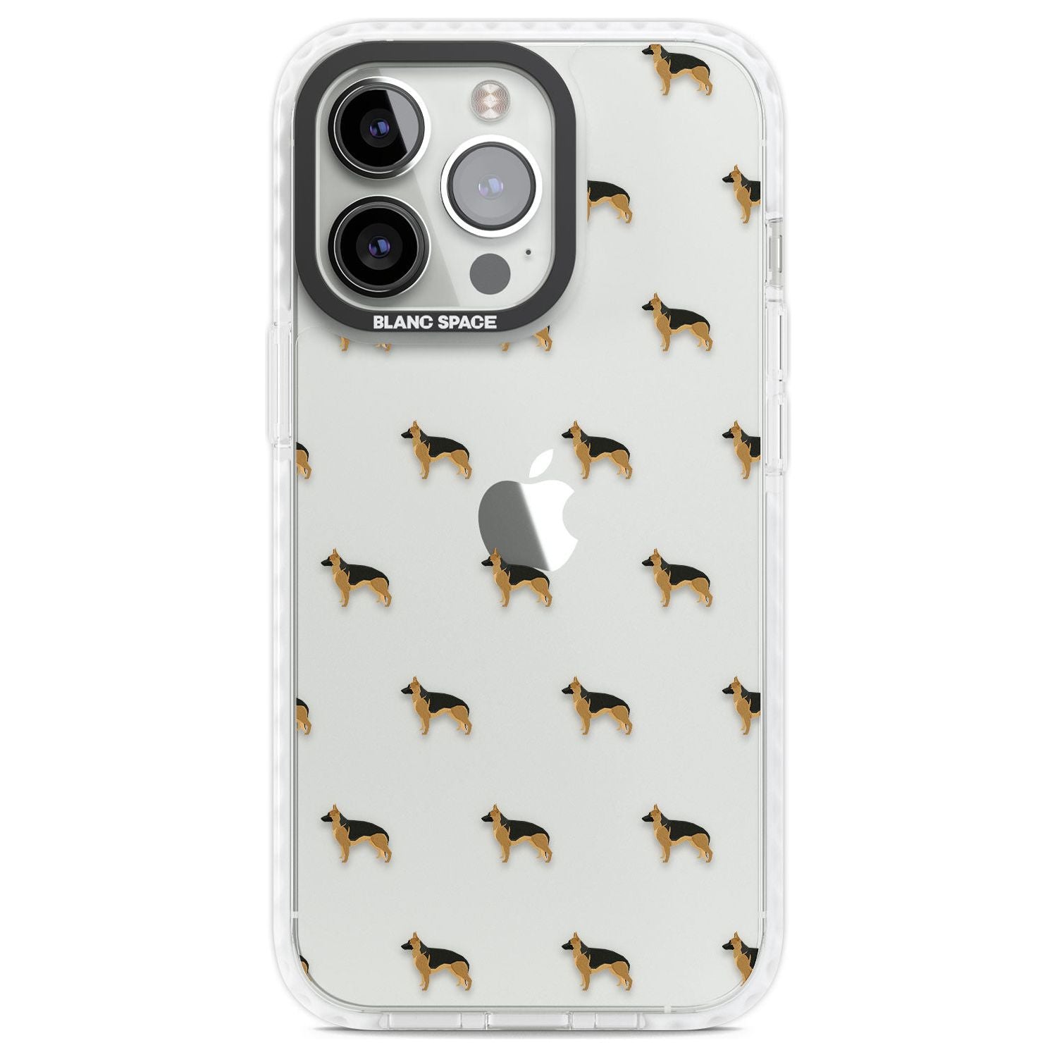 German Sherpard Dog Pattern Clear Phone Case iPhone 13 Pro / Impact Case,iPhone 14 Pro / Impact Case,iPhone 15 Pro Max / Impact Case,iPhone 15 Pro / Impact Case Blanc Space