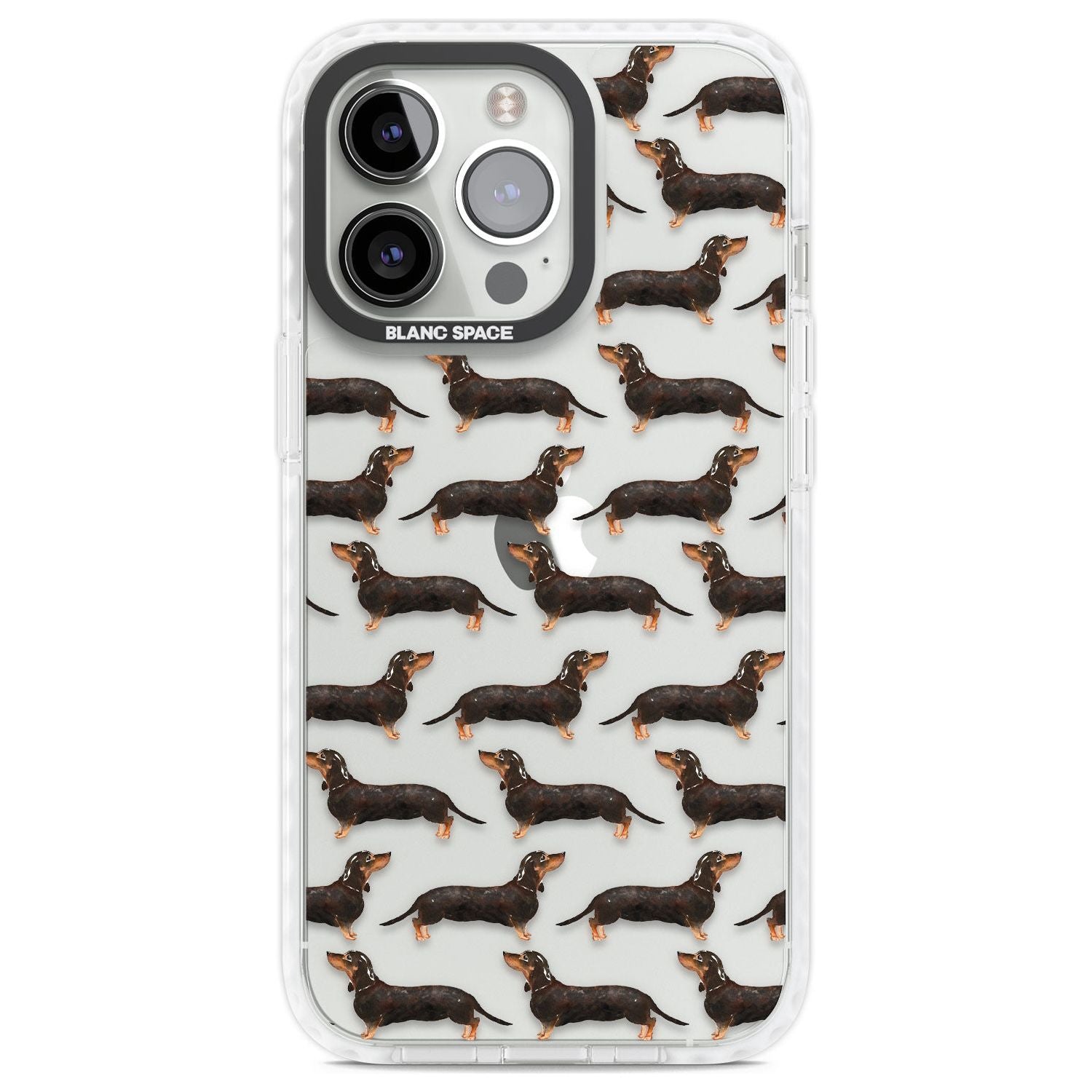 Dachshund (Black & Tan) Watercolour Dog Pattern Phone Case iPhone 13 Pro / Impact Case,iPhone 14 Pro / Impact Case,iPhone 15 Pro Max / Impact Case,iPhone 15 Pro / Impact Case Blanc Space