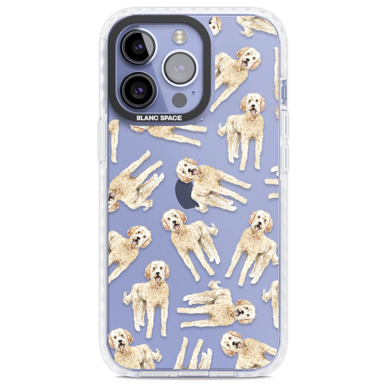 Goldendoodle Watercolour Dog Pattern Phone Case iPhone 13 Pro / Impact Case,iPhone 14 Pro / Impact Case,iPhone 15 Pro Max / Impact Case,iPhone 15 Pro / Impact Case Blanc Space