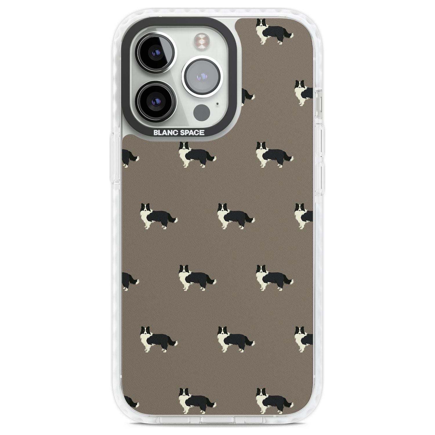Border Collie Dog Pattern Phone Case iPhone 13 Pro / Impact Case,iPhone 14 Pro / Impact Case,iPhone 15 Pro Max / Impact Case,iPhone 15 Pro / Impact Case Blanc Space