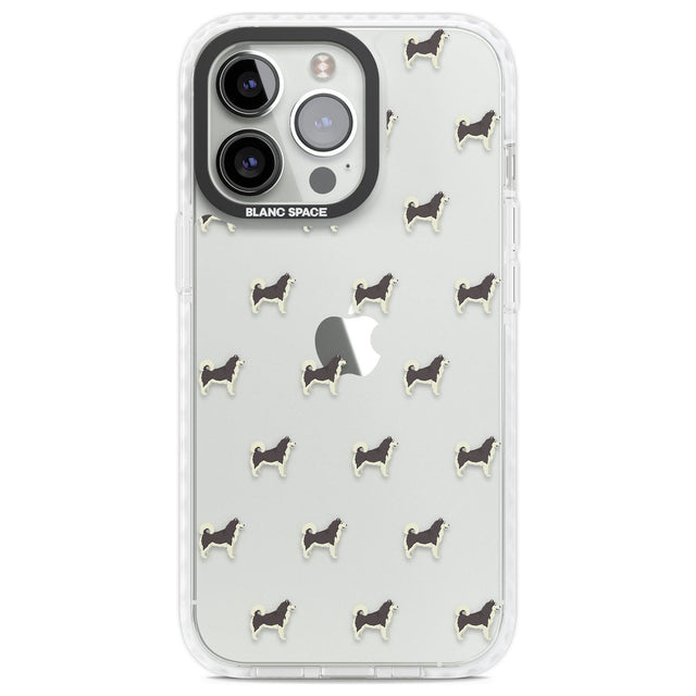 Alaskan Malamute Dog Pattern Clear Phone Case iPhone 13 Pro / Impact Case,iPhone 14 Pro / Impact Case,iPhone 15 Pro Max / Impact Case,iPhone 15 Pro / Impact Case Blanc Space