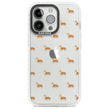 Pembroke Welsh Corgi Dog Pattern Clear Phone Case iPhone 13 Pro / Impact Case,iPhone 14 Pro / Impact Case,iPhone 15 Pro Max / Impact Case,iPhone 15 Pro / Impact Case Blanc Space