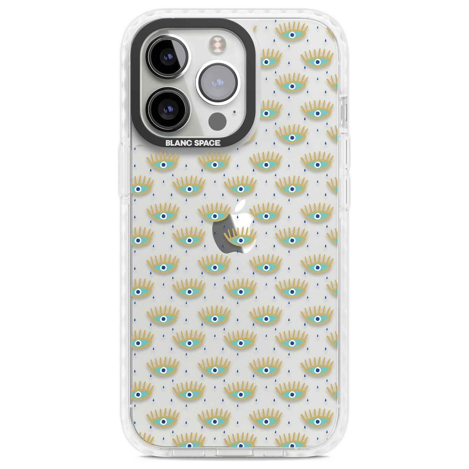 Crying Eyes (Clear) Psychedelic Eyes Pattern Phone Case iPhone 13 Pro / Impact Case,iPhone 14 Pro / Impact Case,iPhone 15 Pro Max / Impact Case,iPhone 15 Pro / Impact Case Blanc Space