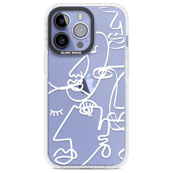 Abstract Line Art White Clear