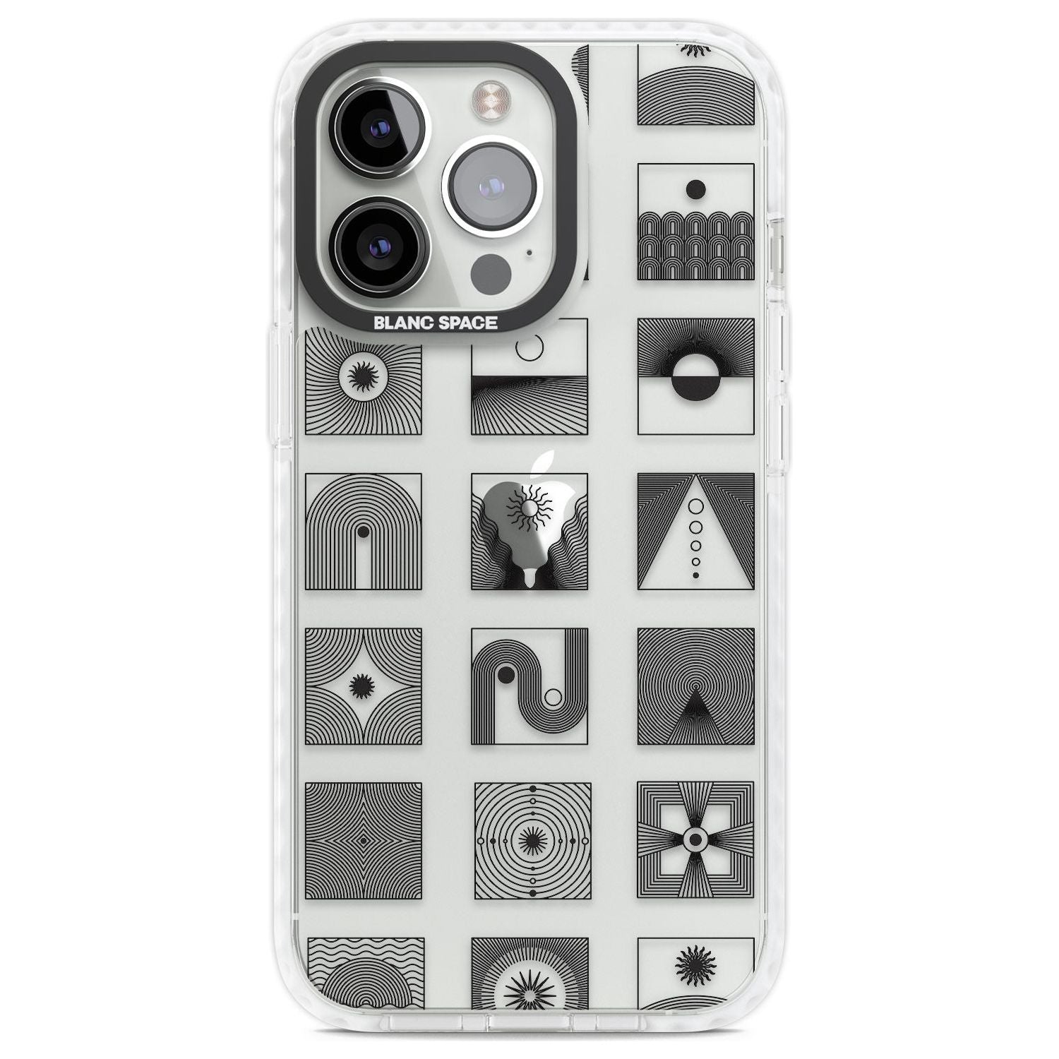 Abstract Lines: Mixed Pattern #1 Phone Case iPhone 13 Pro / Impact Case,iPhone 14 Pro / Impact Case,iPhone 15 Pro Max / Impact Case,iPhone 15 Pro / Impact Case Blanc Space