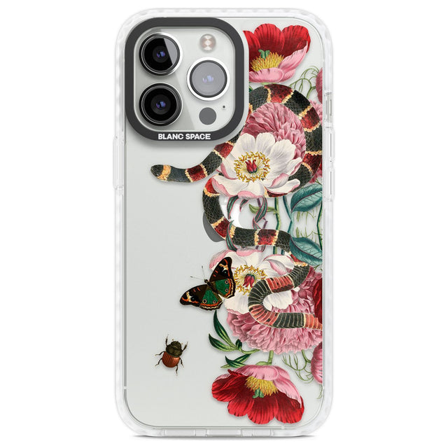 Floral Snake Phone Case iPhone 13 Pro / Impact Case,iPhone 14 Pro / Impact Case,iPhone 15 Pro Max / Impact Case,iPhone 15 Pro / Impact Case Blanc Space