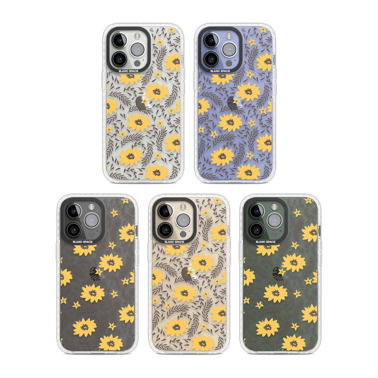 Yellow Blossoms Transparent Floral