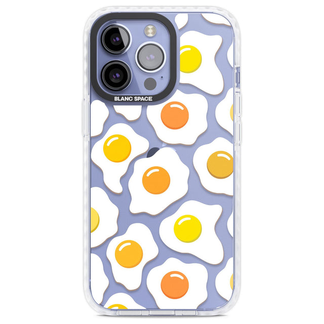 Fried Egg Pattern Phone Case iPhone 13 Pro / Impact Case,iPhone 14 Pro / Impact Case,iPhone 15 Pro Max / Impact Case,iPhone 15 Pro / Impact Case Blanc Space