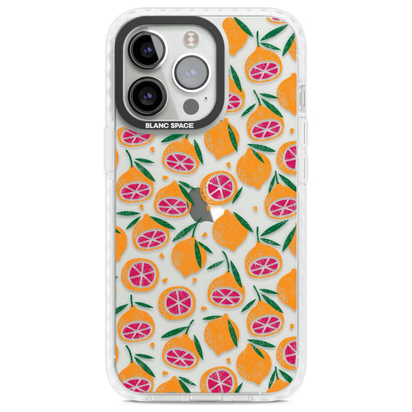 Blood Orange Fruit Pattern Transparent