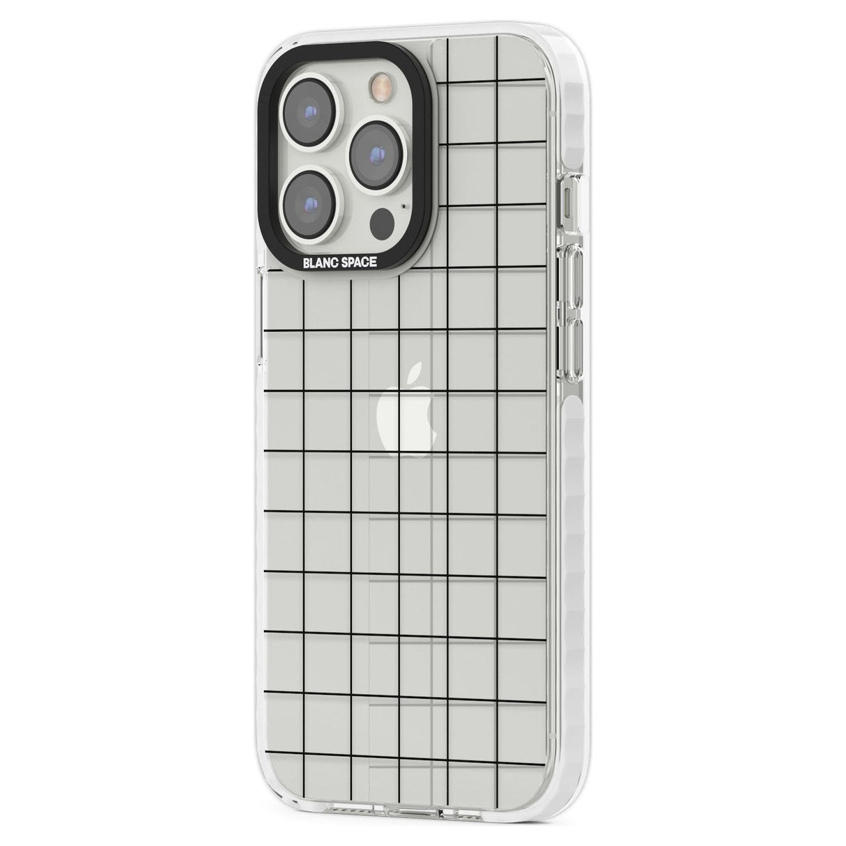 Simplistic Large Grid Pattern Black (Transparent)