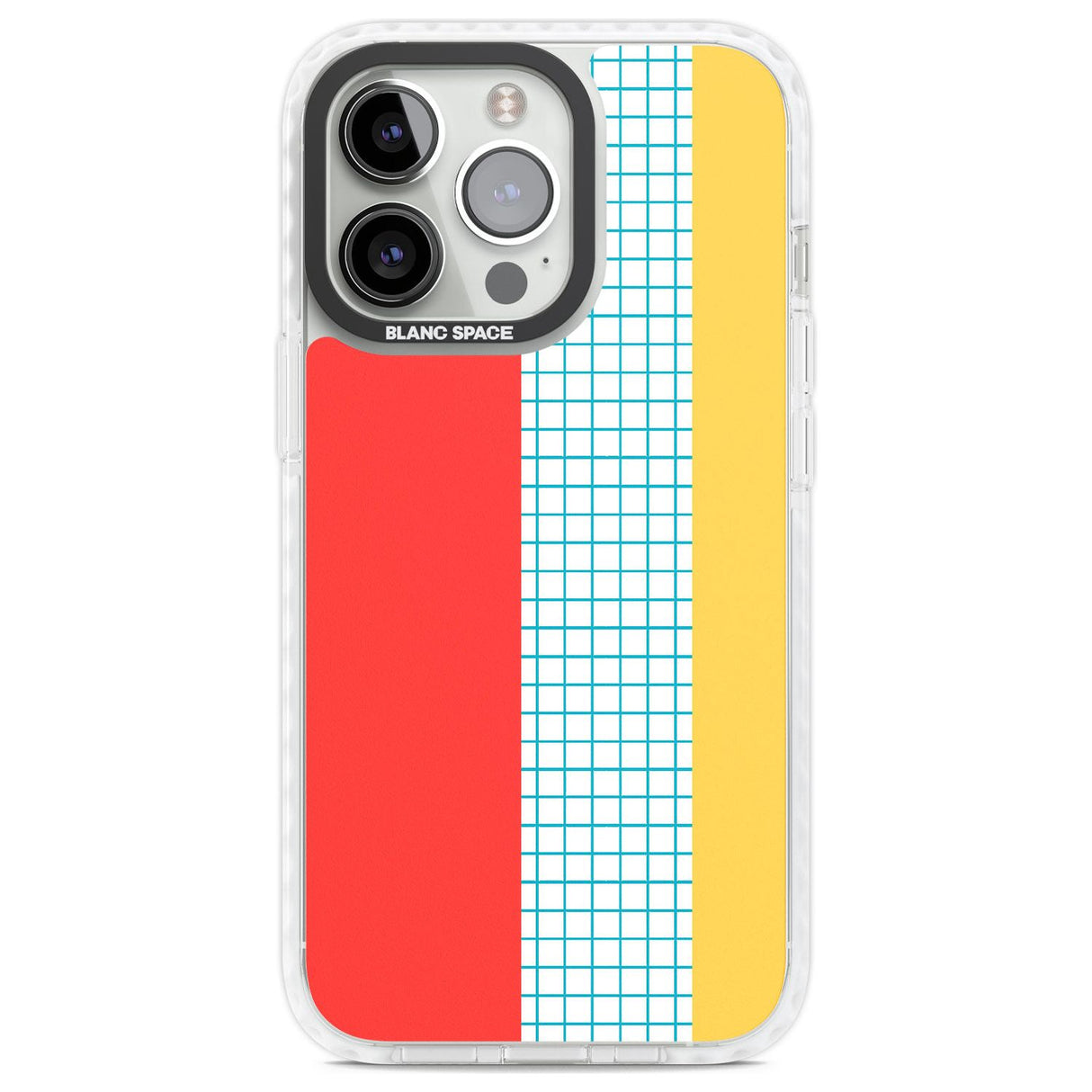 Abstract Grid Red, Blue, Yellow Phone Case iPhone 13 Pro / Impact Case,iPhone 14 Pro / Impact Case,iPhone 15 Pro Max / Impact Case,iPhone 15 Pro / Impact Case Blanc Space