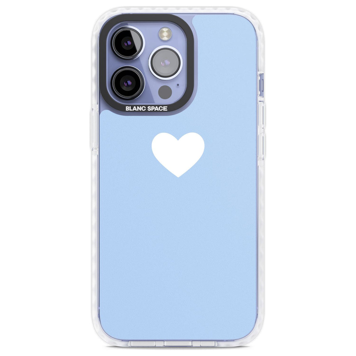 Single Heart Design: White & Baby Blue