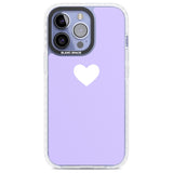 Single Heart White & Pale Purple