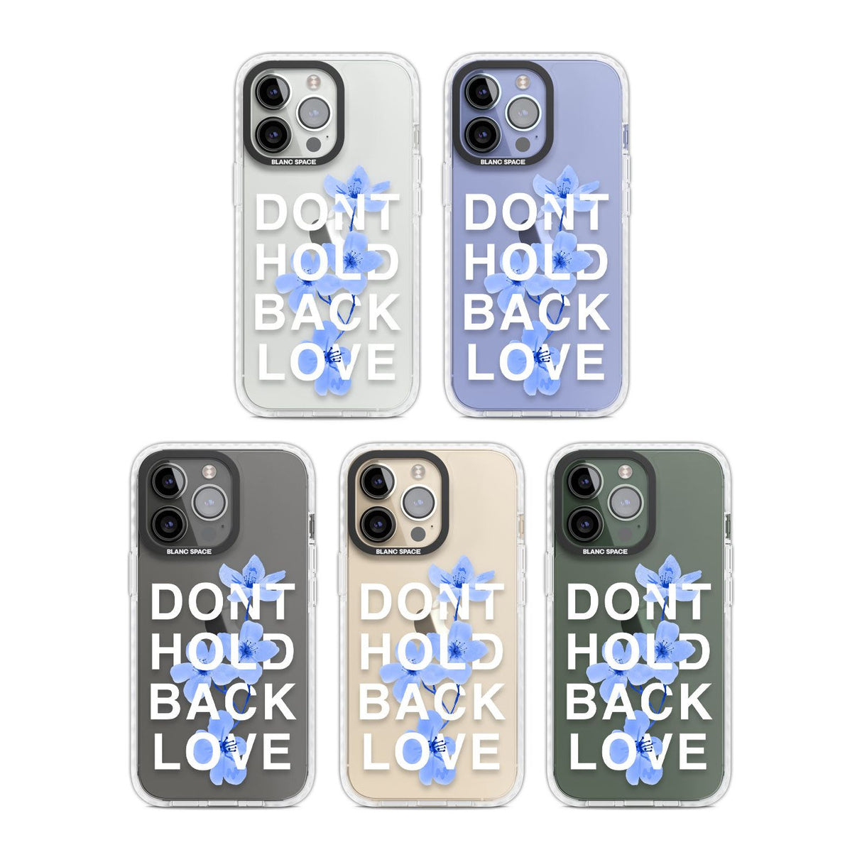 Don't Hold Back Love - Blue & WhitePhone Case for iPhone 14 Pro