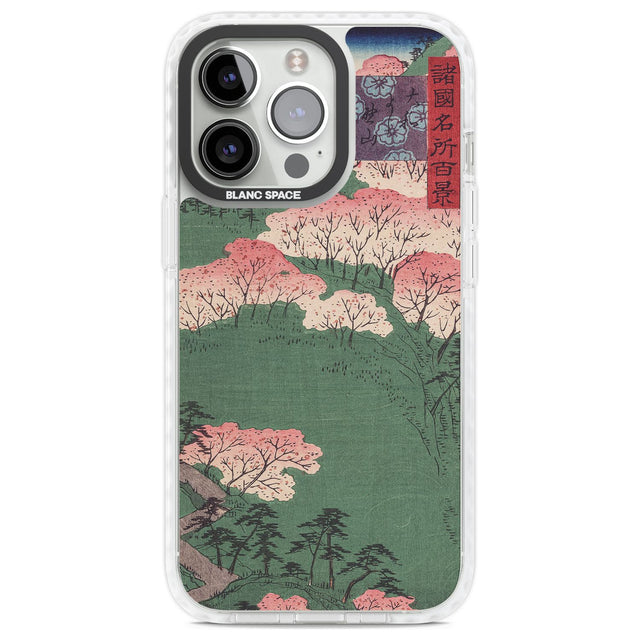 Japanese Illustration Cherry Blossom Forest Phone Case iPhone 13 Pro / Impact Case,iPhone 14 Pro / Impact Case,iPhone 15 Pro / Impact Case,iPhone 15 Pro Max / Impact Case Blanc Space